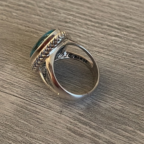 Beautiful Vintage Silver Barse Turquoise Ring. - Picture 3 of 6